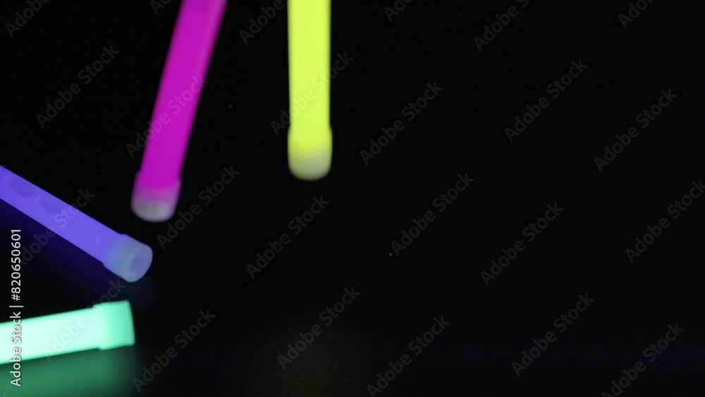 Dropping Glow Sticks in Darkness Dropping Glow Sticks in Darkness