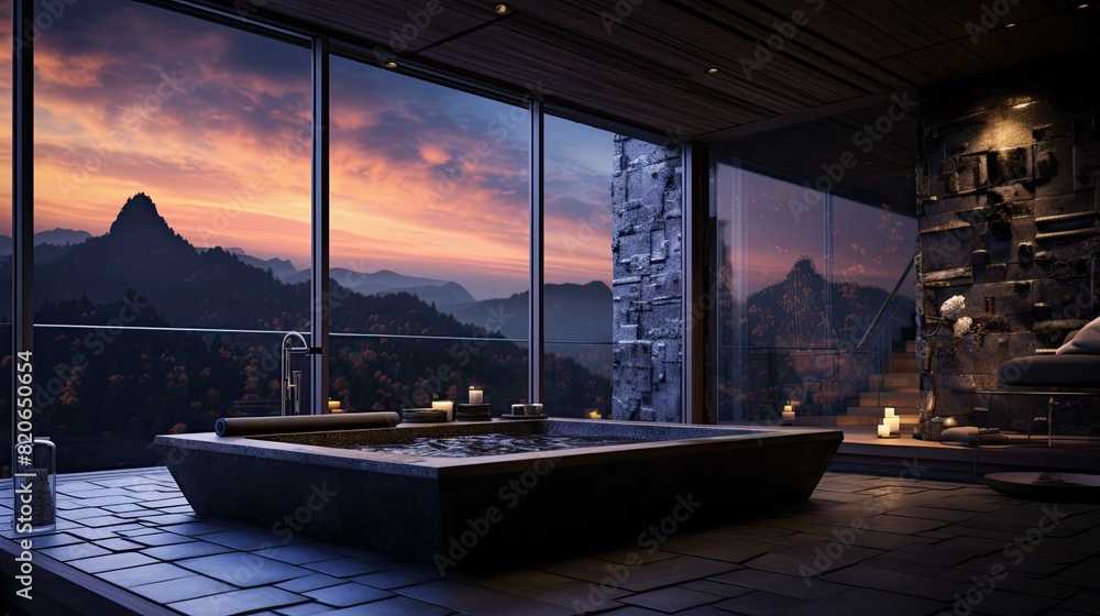 Fototapeta premium View of a boat in the harbor. AI generated art illustration.