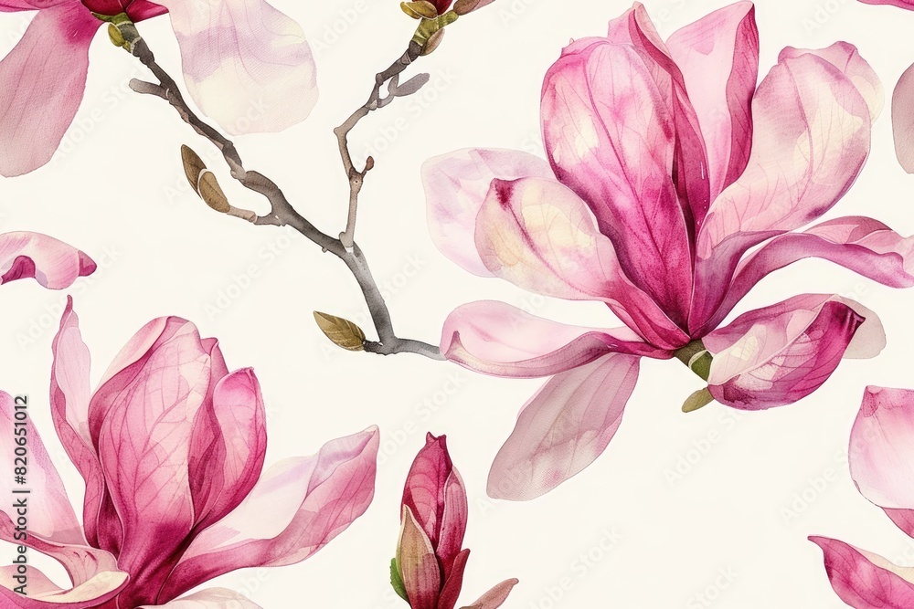 A painting of pink flowers with a white background. The flowers are in full bloom and the painting has a serene and peaceful mood A painting of pink flowers with a white background. The flowers are in full bloom and the painting has a serene and peaceful mood
