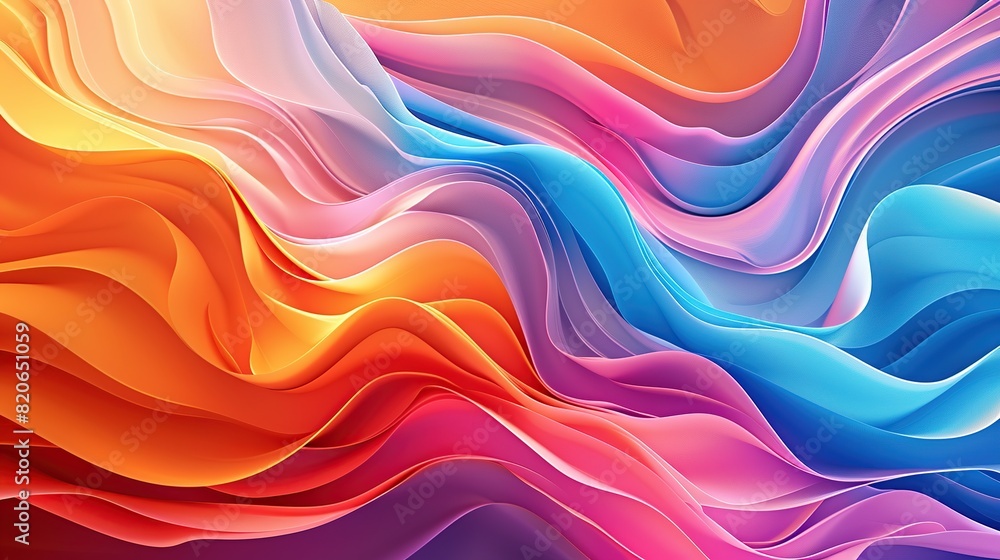 Abstract background with colorful waves and curves illustration, flat design. Liquid color background. Abstract background with colorful waves and curves illustration, flat design. Liquid color background.
