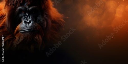 Monkey Orange Background photo