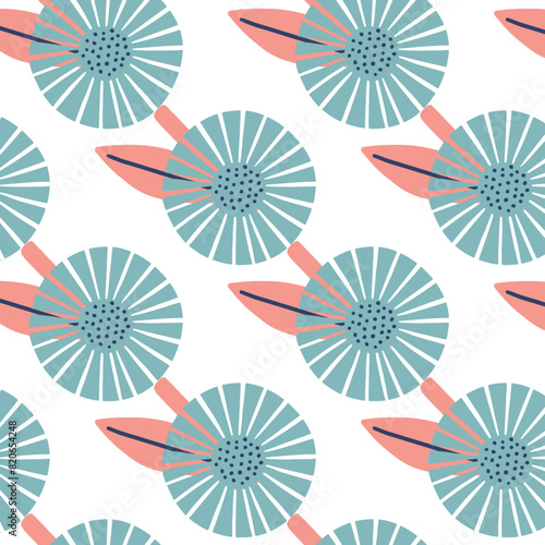 seamless pattern with flowers