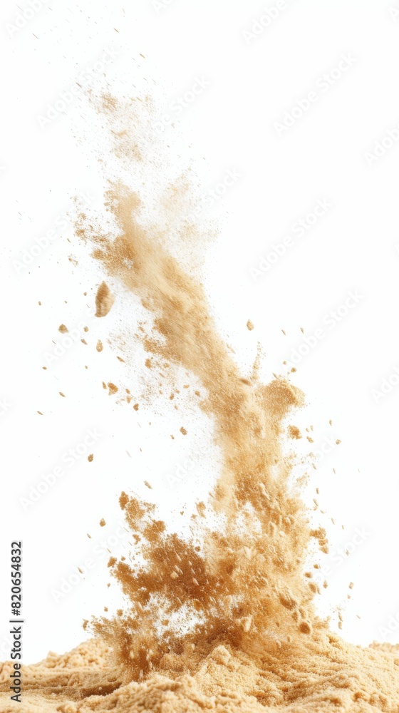 A large mound of dirt bursting up into the air A large mound of dirt bursting up into the air