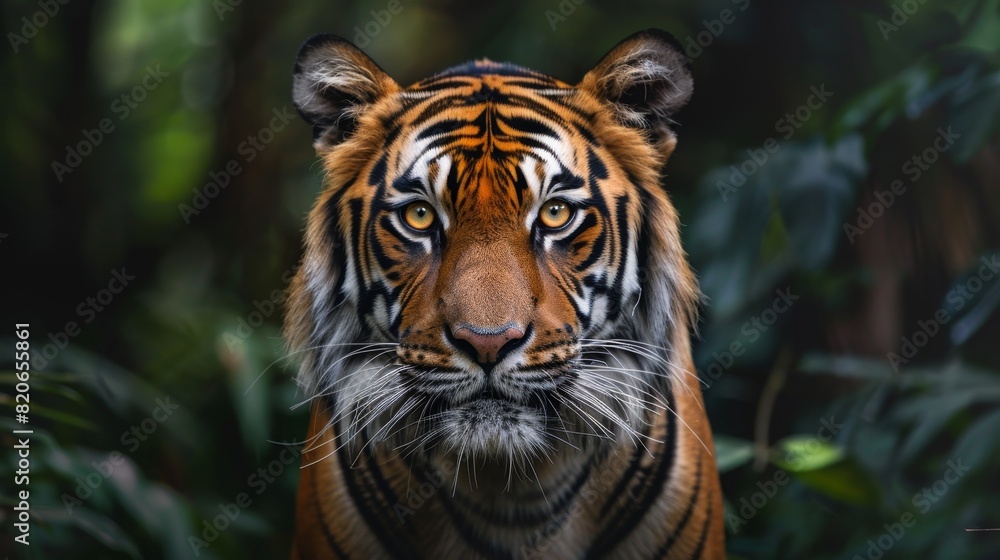 Fototapeta premium close-up portrait of a majestic tiger