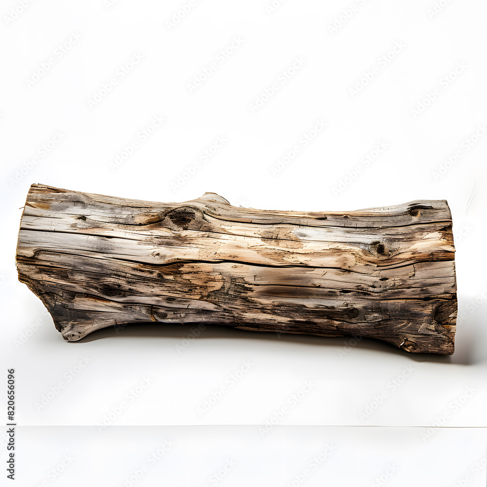 Horizontal wood log isolated on white background Horizontal wood log isolated on white background