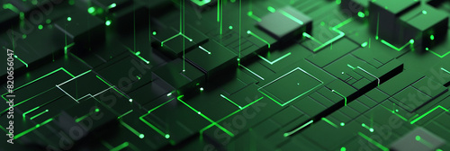 Tech pattern. Green technology concept abstract. Futuristic electronic circuit technology background