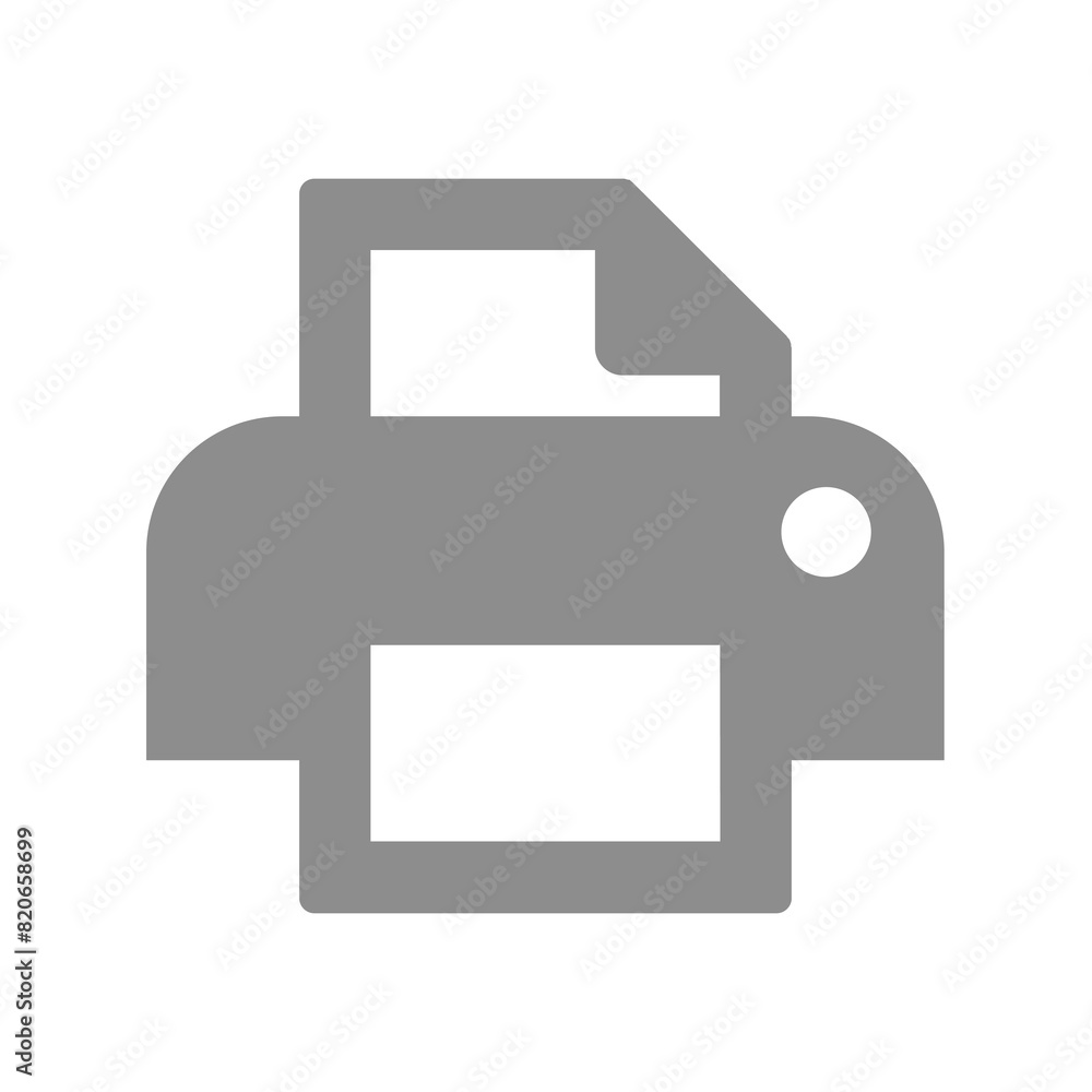 Fax or printer vector icon. Simple glyph symbol. Fax or printer vector icon. Simple glyph symbol.