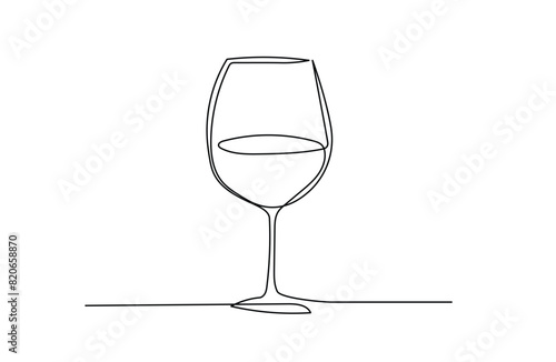 Continuous one line drawing of glasses of red wine. Minimalist linear concept of celebrate and cheering. Editable stroke Vector illustration