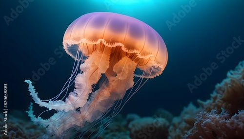 A Jellyfish In A Sea Of Glowing Aquatic Life © Isas