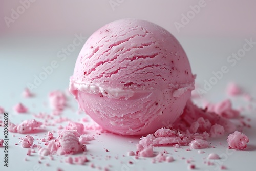 pink ice cream ball