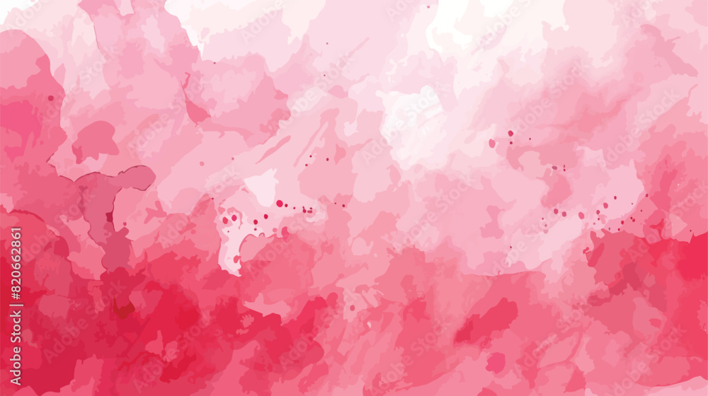Watercolor background pink red hand painted. Vector illustration