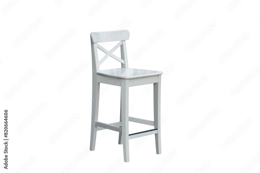 white wooden bar stool isolated on white background white wooden bar stool isolated on white background