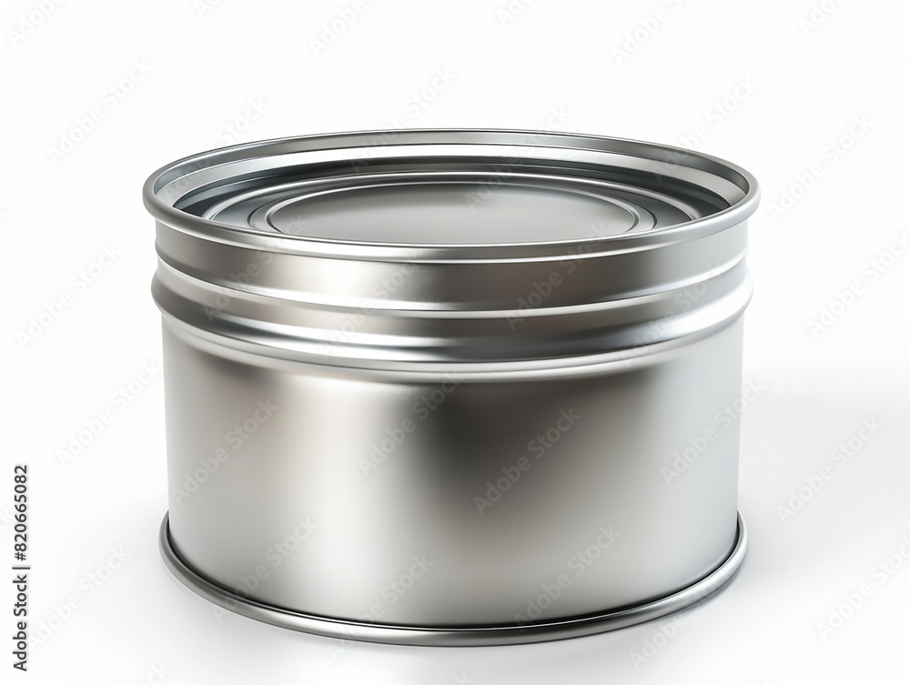Aluminum tin isolated background. Canned food, preserving can. AI generated Aluminum tin isolated background. Canned food, preserving can. AI generated