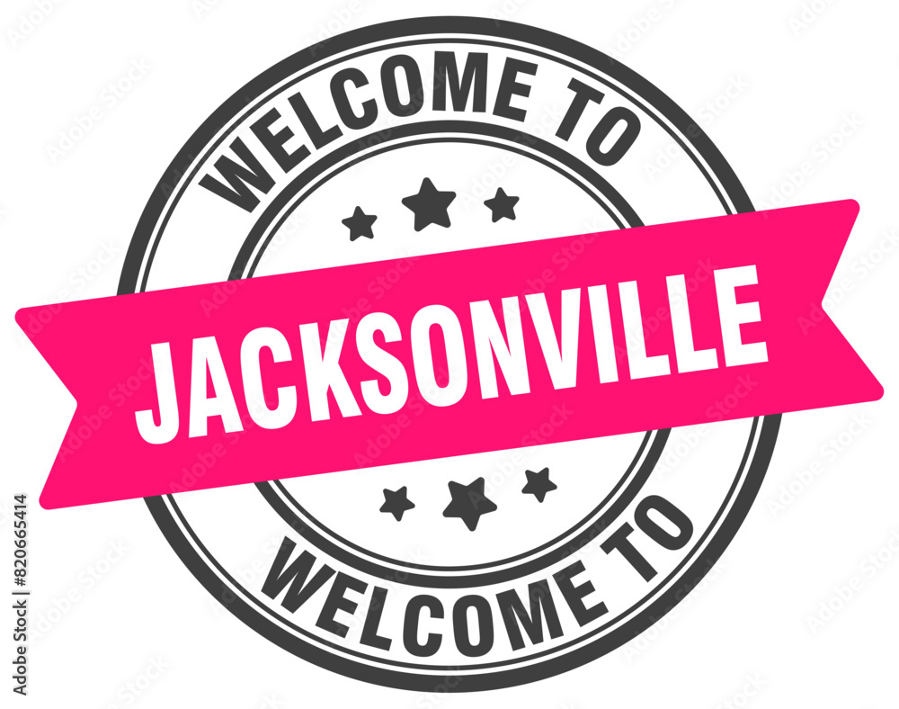 Welcome to Jacksonville stamp. Jacksonville round sign Welcome to Jacksonville stamp. Jacksonville round sign