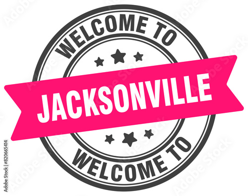 Welcome to Jacksonville stamp. Jacksonville round sign