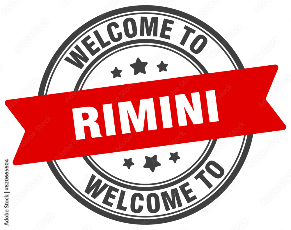 Fototapeta premium Welcome to Rimini stamp. Rimini round sign