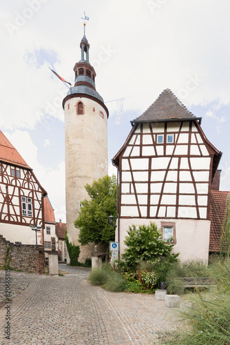 Türmersturm tower in Tauberbischofsheim in Germany.