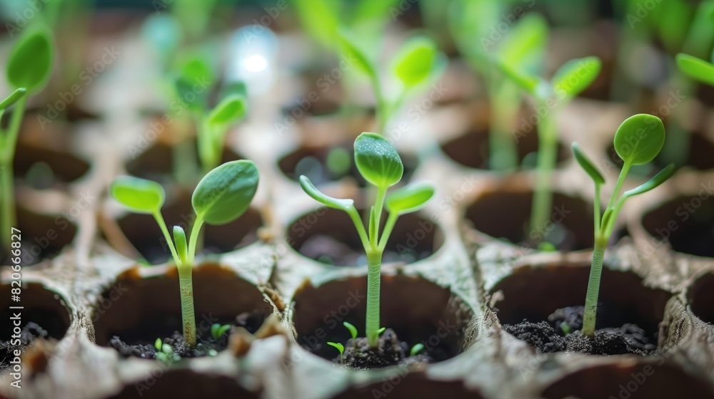 sprouts in a greenhouse. greenhouse seedling nursery. sprouts in a greenhouse. greenhouse seedling nursery.