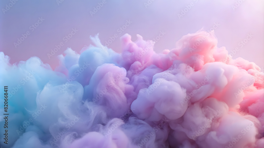 Fototapeta premium Smooth Gradient Blend of Cotton Candy Pink, Soft Lavender, and Pale Blue with Grainy Texture. Perfect for: Background Designs, Abstract Art, Pastel Color Palettes, web design, digital art, posters.