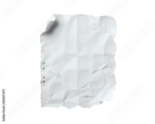 piece of white paper tear isolated on transparent background,png