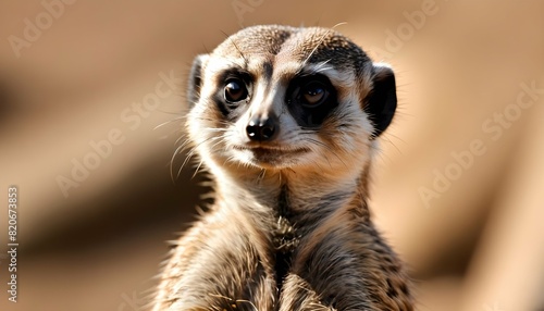 A Meerkat With A Determined Expression Upscaled 5