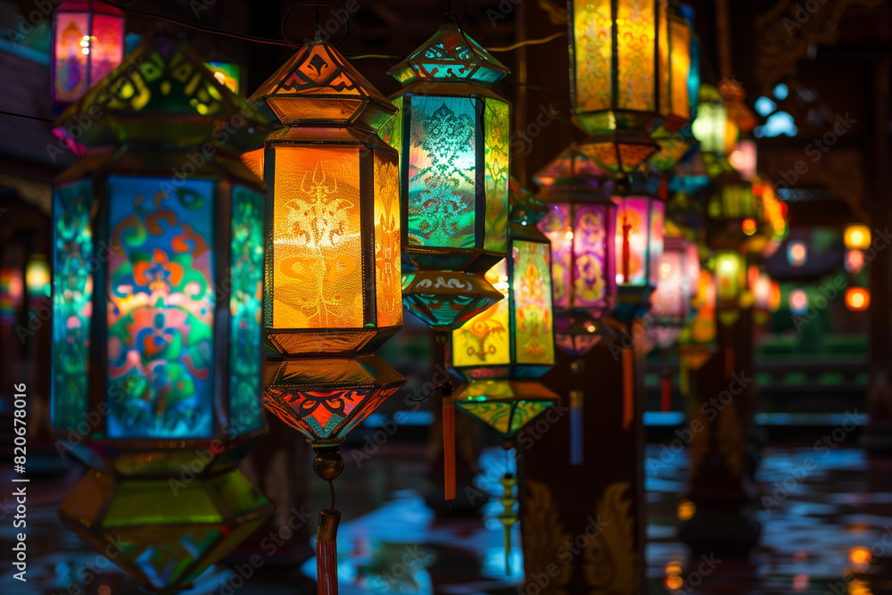 Vesak Lanterns Lighting Up the Temple Grounds with Vibrant Colors Vesak Lanterns Lighting Up the Temple Grounds with Vibrant Colors