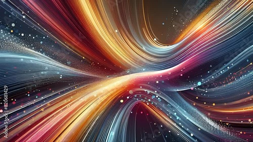 HD Abstract Colorful Lines - Seamless Loop Motion Graphics photo