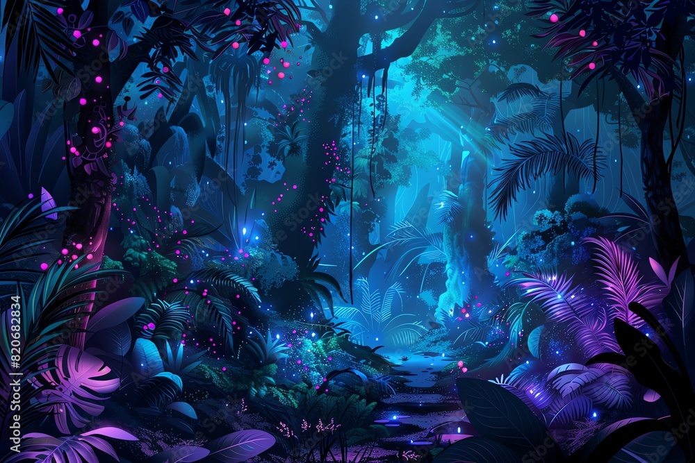 Fototapeta premium Enchanted Rainforest background
