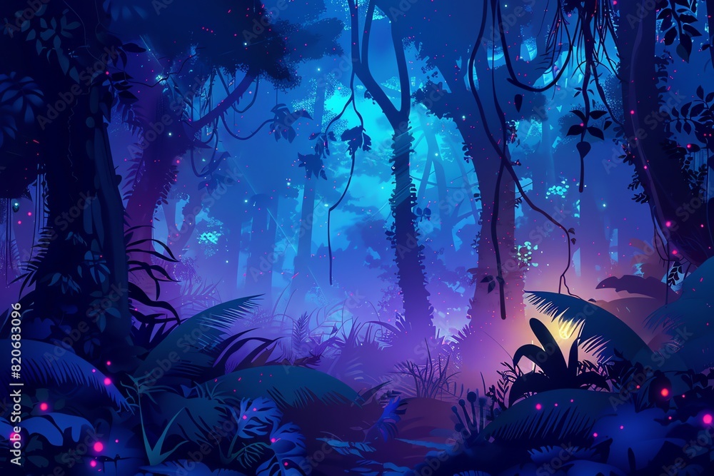 Fototapeta premium Enchanted Rainforest background