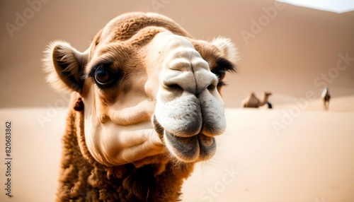 A Camel With A Curious Expression On Its Face Upscaled 3 2