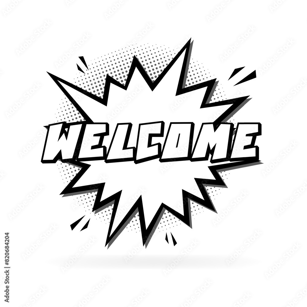 Welcome banner icon. Linear style. Vector icon Welcome banner icon. Linear style. Vector icon