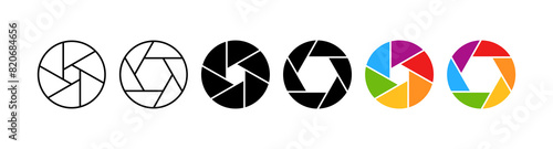 Color Picker Icon Set. Linear, silhouette and flat style. Vector icons