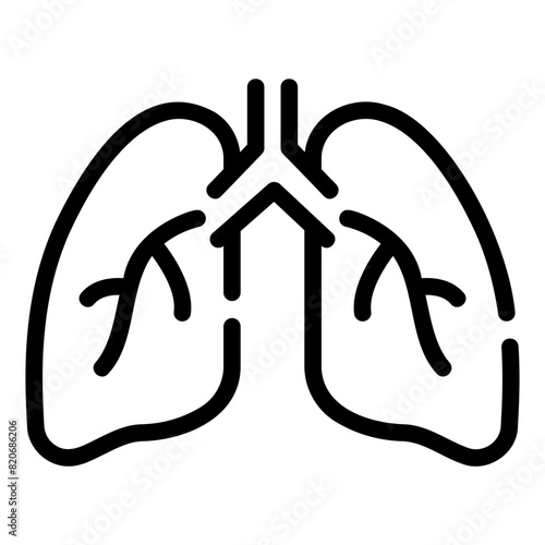 lungs outline icon