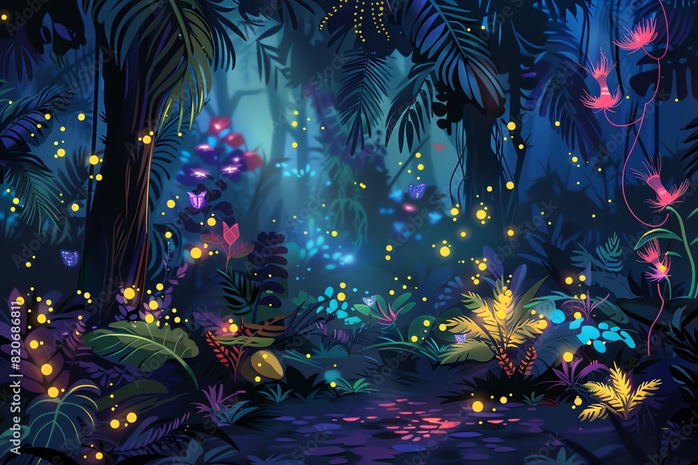Fototapeta premium Enchanted Rainforest background