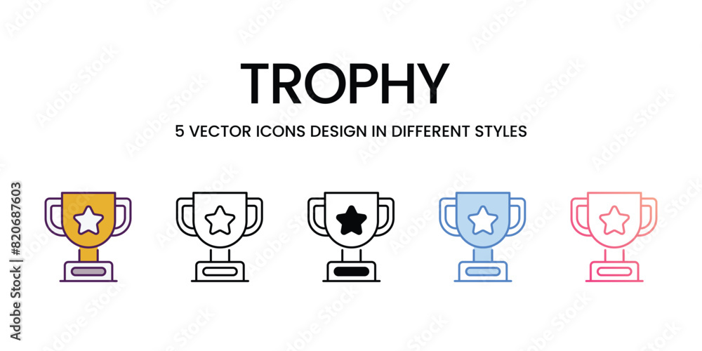 Trophy vector icon Trophy vector icon