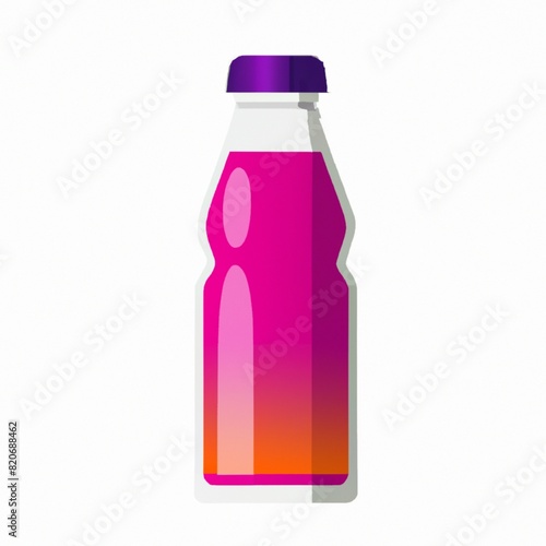 bottle isolated glass drink white liquid sticker