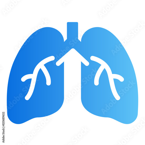 lungs gradient icon