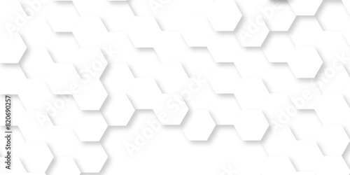 Abstract white background with hexagons. Abstract hexagon polygonal pattern background vector. seamless bright white abstract honeycomb background.