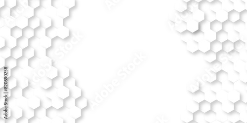 Abstract white background with hexagons. Abstract hexagon polygonal pattern background vector. seamless bright white abstract honeycomb background.