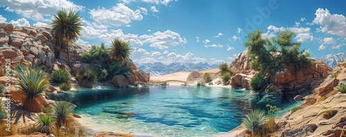 Oasis in the heart of the desert photo