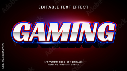 Sport gaming 3d editable text effect neon style