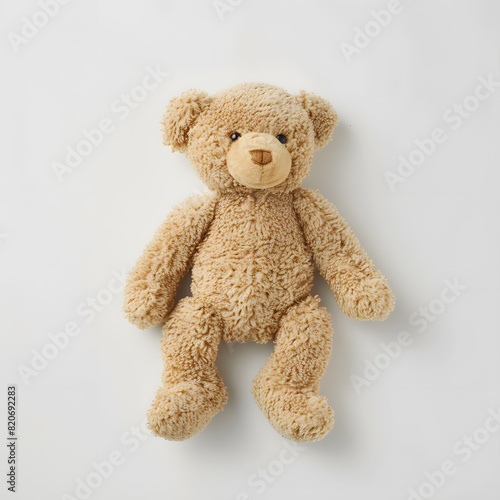 Baby soft teddy bear isolated on white background
