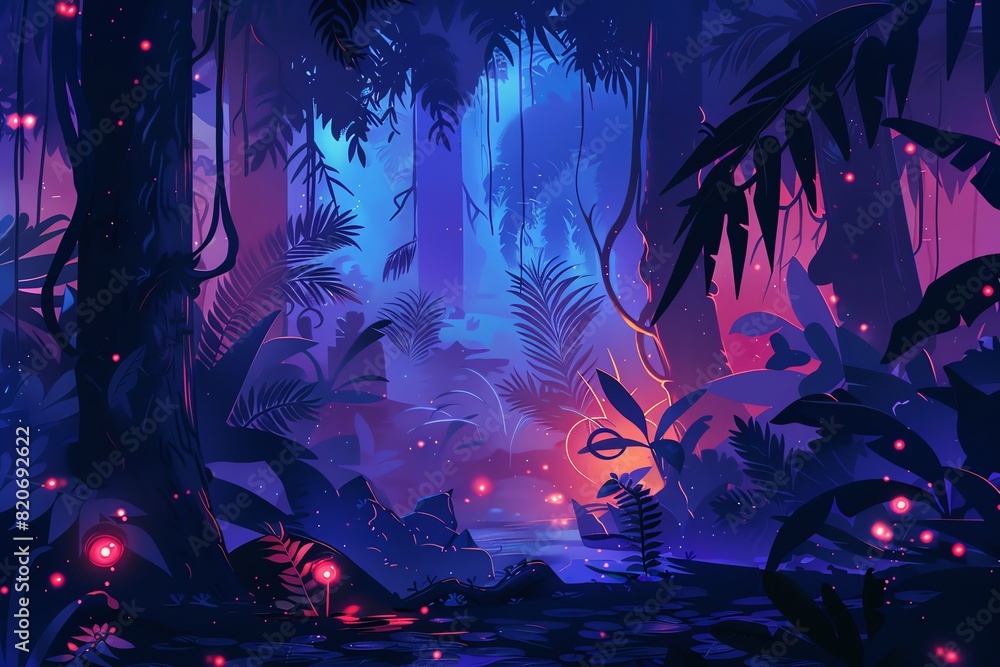 Obraz premium Enchanted Rainforest background