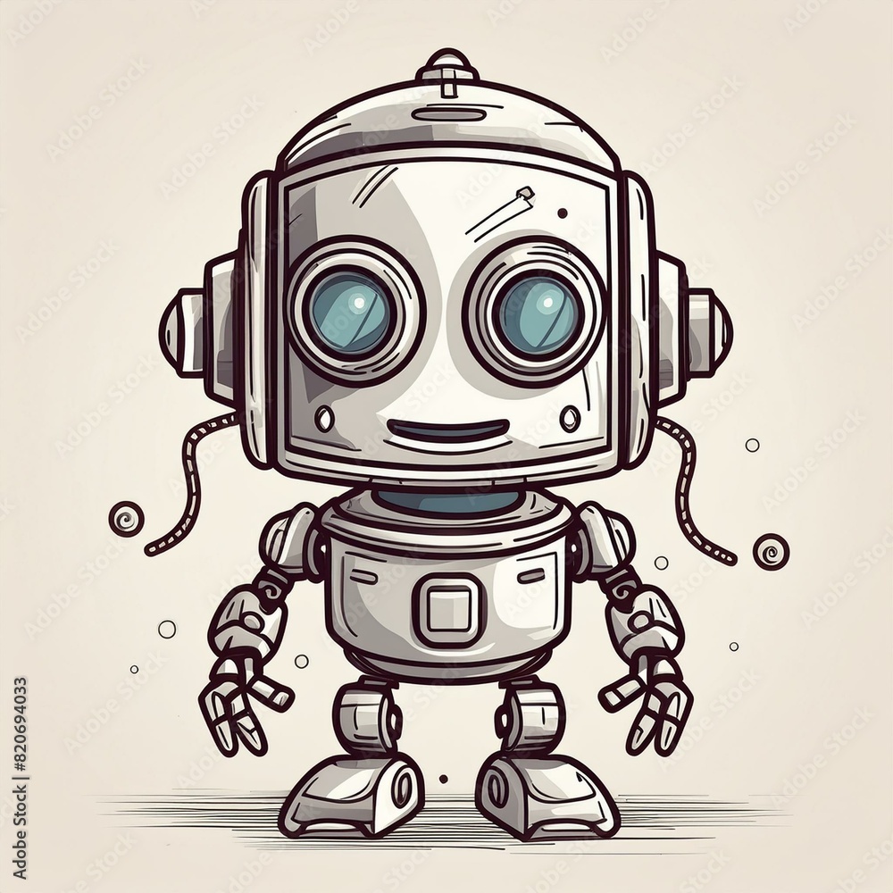 cute robot illustration cute robot illustration