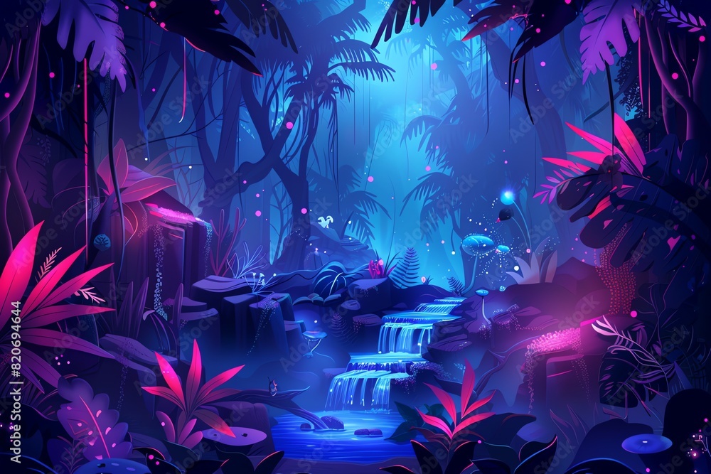 Fototapeta premium Dreamy Jungle Scene
