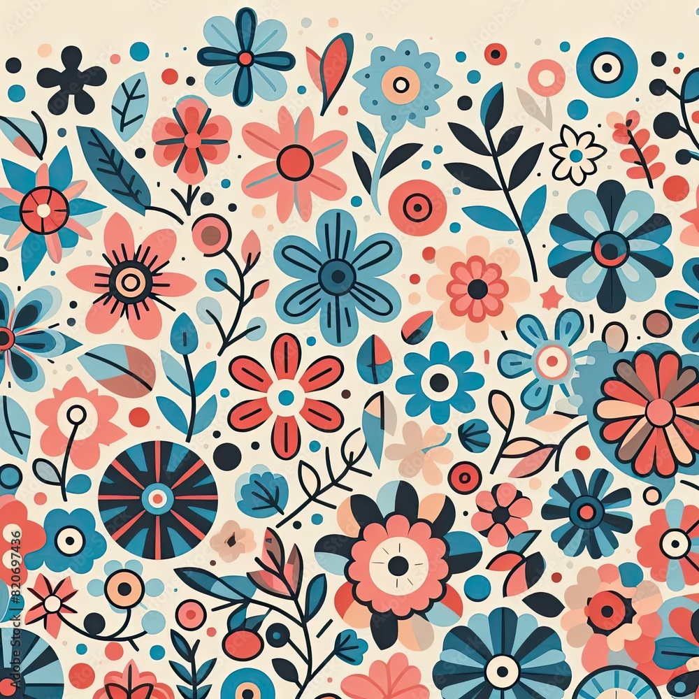 Vibrant floral tapestry with Generative AI. Vibrant floral tapestry with Generative AI.
