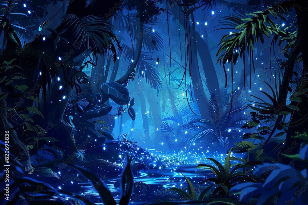 Fototapeta premium Dreamy Jungle Scene