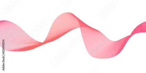 Abstract modern pink line futuristic energy sound waves technology concept background. Abstract background wave line in vector business texture. Pattern line blend curve flow futuristic background.