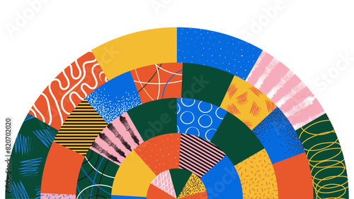 Geometry minimalistic artwork with simple shape and figure. Abstract vector pattern design in Scandinavian style.