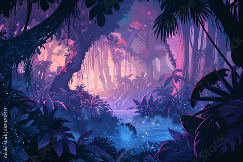 Dreamy Jungle Scene